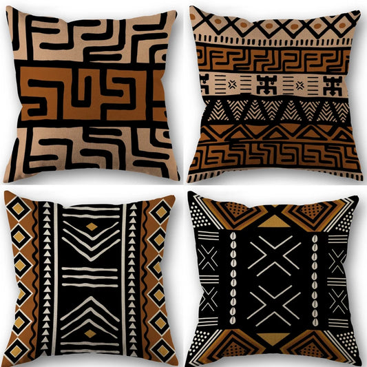 Ethnic Style Retro Pillowcase Living Room Sofa Cushion Bedside Pillowcase Bohemian Color Geometric Pattern