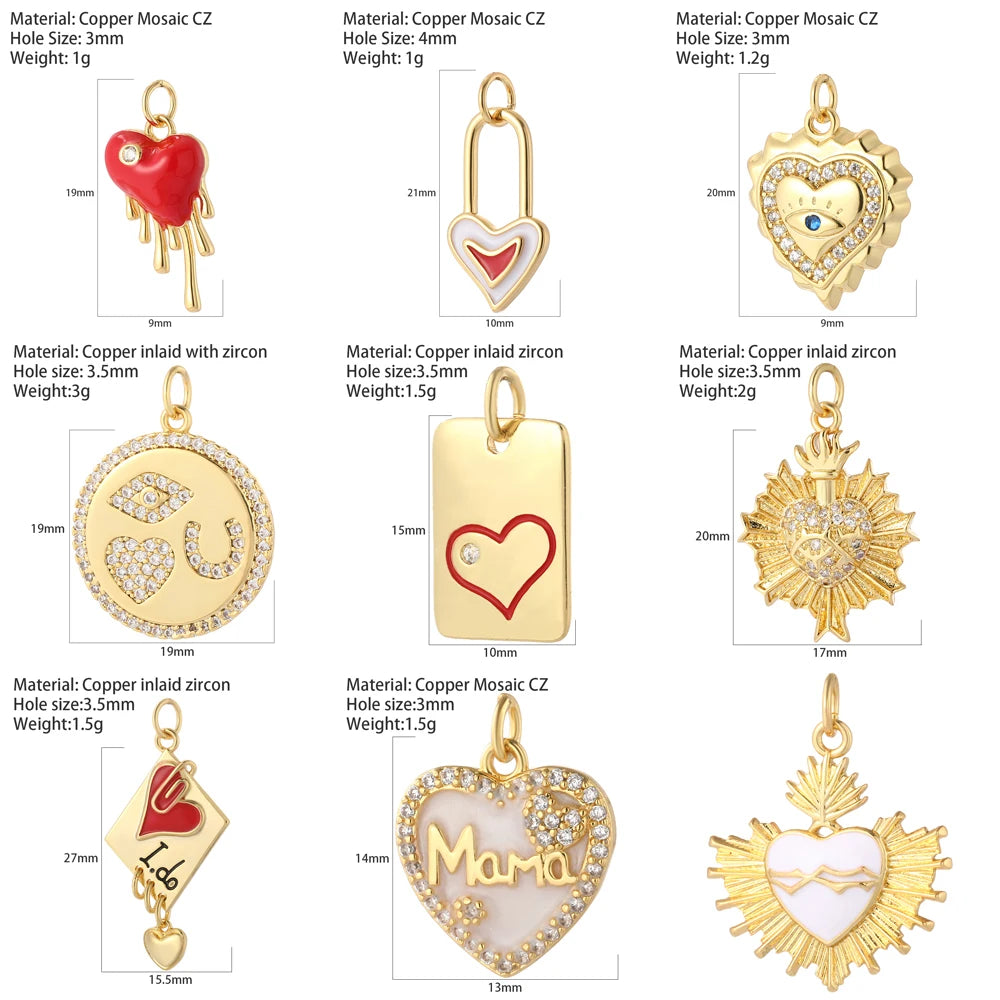 Decorating Pendants for Jewellery - For attaching to Earrings, Bracelet & Necklace