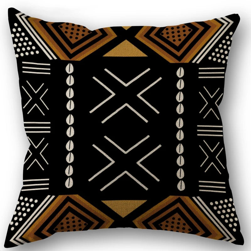 Ethnic Style Retro Pillowcase Living Room Sofa Cushion Bedside Pillowcase Bohemian Color Geometric Pattern